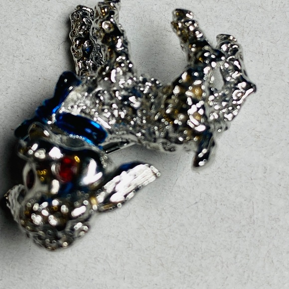 80s/90s Vintage Silver Unisex Labradoodle Dog Pin - Picture 9 of 10